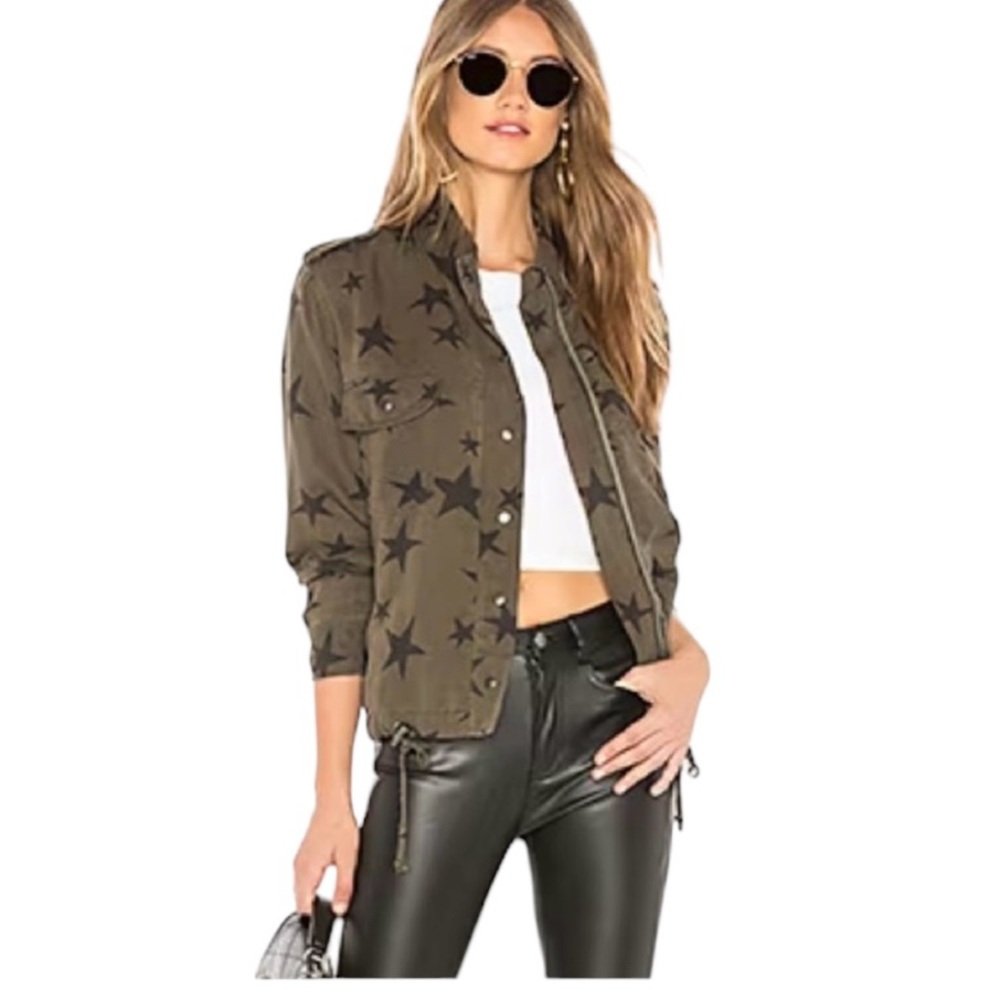 Rails Maverick Linen Blend Charcoal Star Camo Jacket Size Small